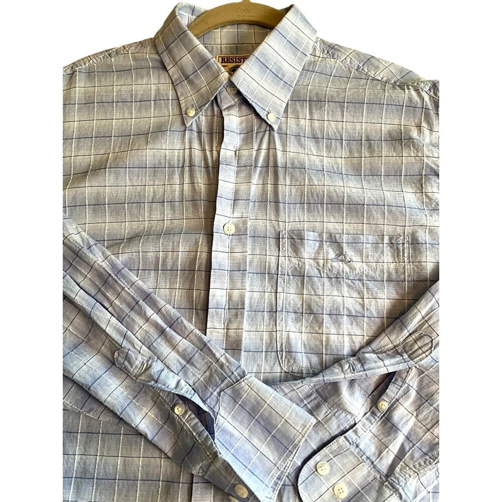Resistol Light Blue Long Sleeve ‎ Button Up Shirt Medium